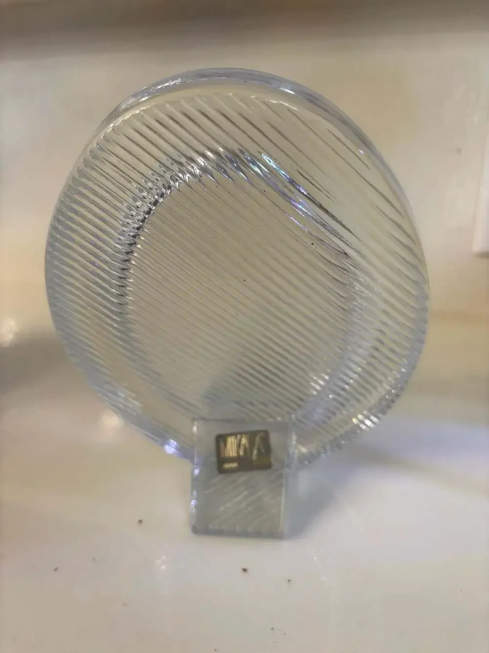 Vintage Mikasa Crystal Oval Photo Frame